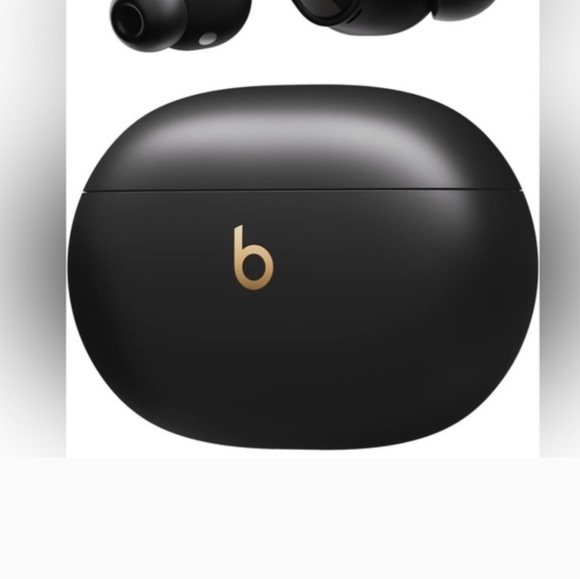 Beats Studio Buds+Black and Gold Wireless Earbuds Orange Cushions